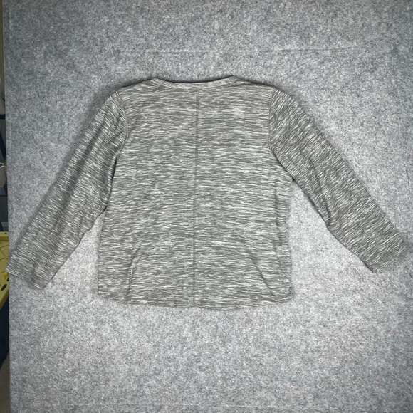 St. John’s Bay Heather Grey Women’s XL 3/4 Sleeve Ribbed Knit Shirt - Picture 4 of 4